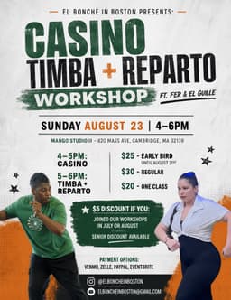 Casino, Timba + Reparto Workshop ft. Fer & El Guille