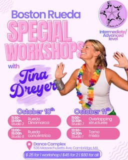 Boston Rueda Special Workshops w Tina Dreyer